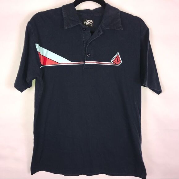 Volcom Blue Graphic Polo - Picture 1 of 3